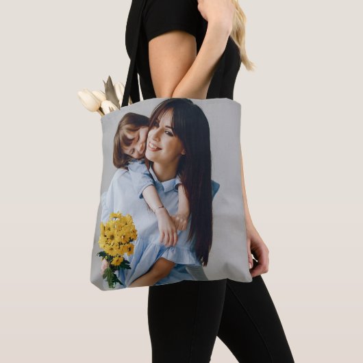 Aangepaste foto Upload Design Uw eigen dubbelzijdi Tote Bag (Dichtbij)