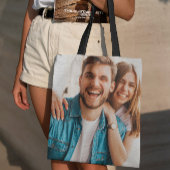 Aangepaste foto Upload Design Uw eigen dubbelzijdi Tote Bag