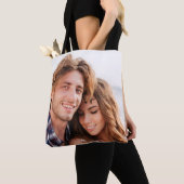 Aangepaste foto Upload Design Uw eigen dubbelzijdi Tote Bag (Dichtbij)