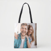 Aangepaste foto Upload Design Uw eigen dubbelzijdi Tote Bag (Voorkant)