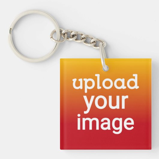 Aangepaste foto-upload sleutelhanger (voorkant)