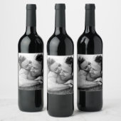 Aangepaste foto uploaden Ontwerp je eigen paar Afb Wijn Etiket (Flessen)