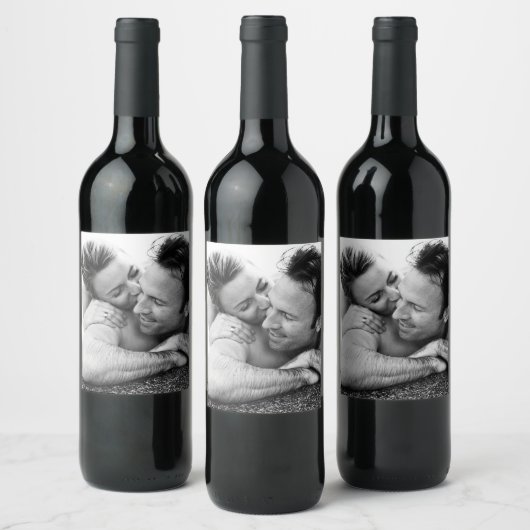 Aangepaste foto uploaden Ontwerp je eigen paar Afb Wijn Etiket (Flessen)