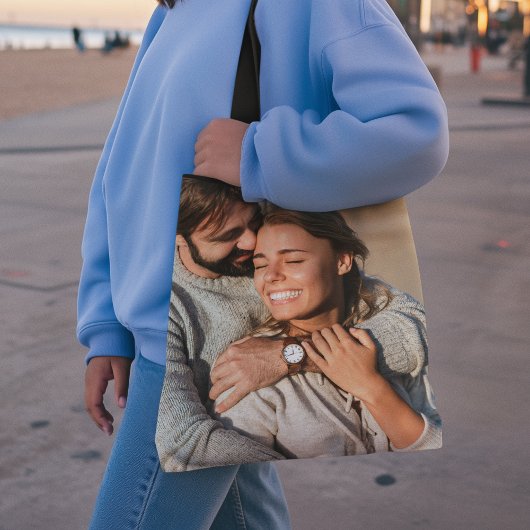 Aangepaste foto Uw eigen 2 Afbeeldingen Dubbelzijd Tote Bag