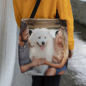 Aangepaste foto Uw eigen 2 Afbeeldingen Dubbelzijd Tote Bag