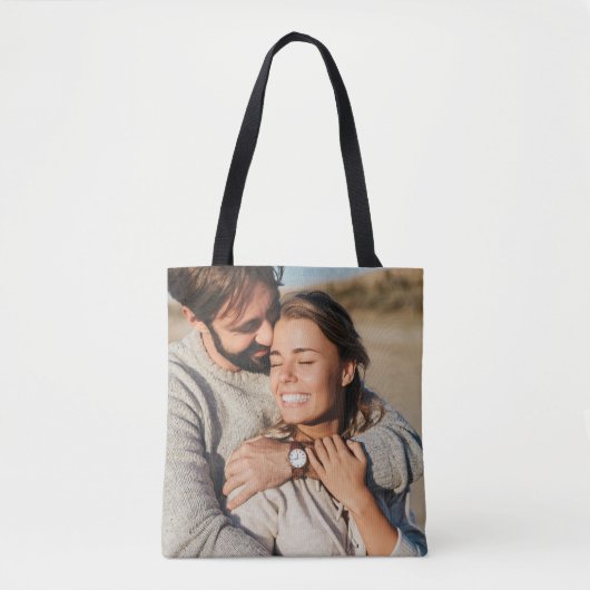 Aangepaste foto Uw eigen 2 Afbeeldingen Dubbelzijd Tote Bag (Voorkant)
