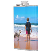 Aangepaste foto - uw eigen ontwerp - de beste hond heupfles (Links)