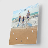 Aangepaste foto - Uw eigen ontwerp - Voeg uw famil Vierkante Klok (Hoek)