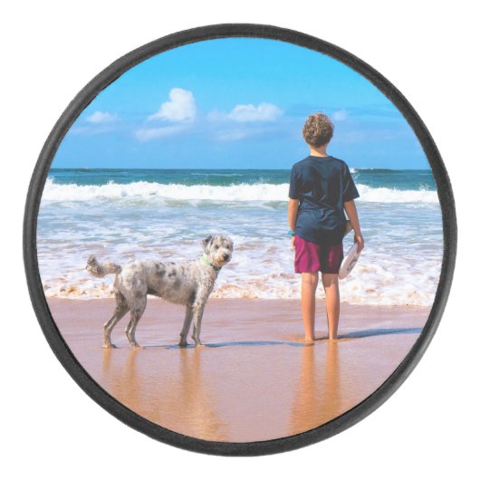 Aangepaste Foto Uw Gepersonaliseerde Hockey Puck (Voorkant)