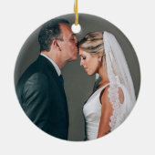 Aangepaste foto Vader van de bruid Keramisch Ornament (Achterkant)