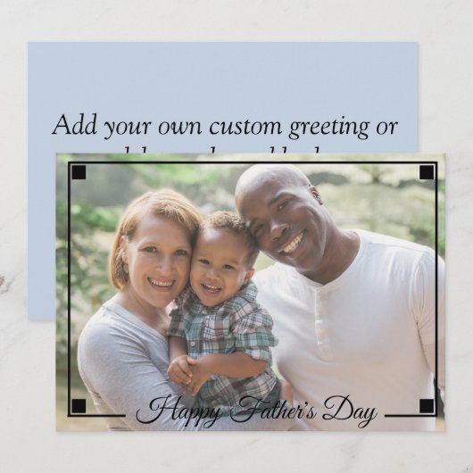 Aangepaste foto-Vaderdag Feestdagenkaart (Voorkant / Achterkant)