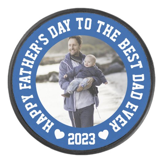 Aangepaste foto-Vaderdag Hockey Puck (Voorkant)