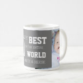 Aangepaste foto-Vaderdag Mok grijs (Voorkant rechts)