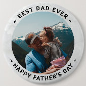 Aangepaste foto vaderdag ronde button 6,0 cm (Voorkant)