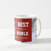 Aangepaste foto-Vaderdag rood Koffiemok (Voorkant rechts)