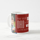 Aangepaste foto-Vaderdag rood Koffiemok (Voorkant links)