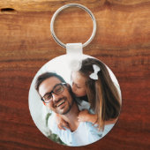 Aangepaste foto vaderdag sleutelhanger (Voorkant)