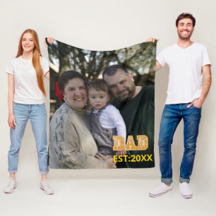 Aangepaste foto Vaderdag Sport Pap Basketball Pap Fleece Deken