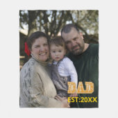 Aangepaste foto Vaderdag Sport Pap Basketball Pap Fleece Deken (Voorkant)