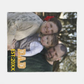 Aangepaste foto Vaderdag Sport Pap Basketball Pap Fleece Deken (Voorkant (Horizontaal))