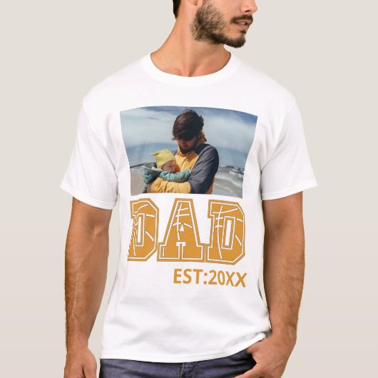 Aangepaste foto Vaderdag Sport Pap Basketball Pap T-shirt (Voorkant)