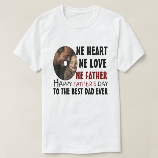 Aangepaste foto Vaderdag T-shirt – cadeau voor pap (Design voorkant)