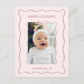 Aangepaste Foto Vakantie Briefkaart Bow Squiggly L (Voorkant)