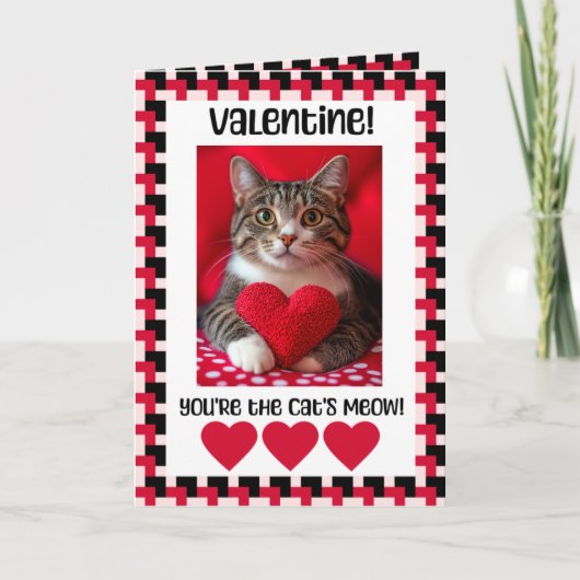 Aangepaste Foto Valentijn Kaart van The Cat (Voorkant)