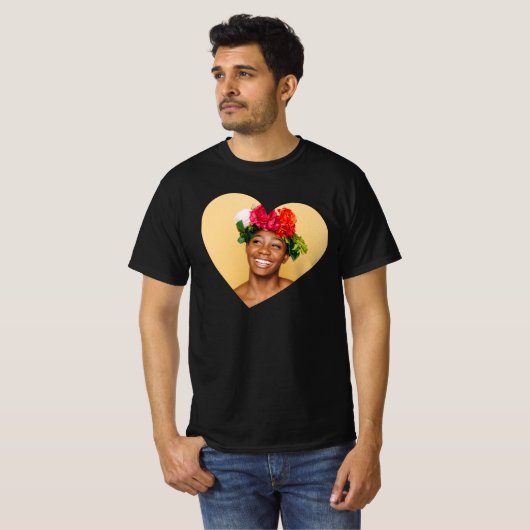 AANGEPASTE FOTO | VALENTIJNSDAG | HART T-SHIRT (Voorkant volledig)