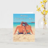 Aangepaste foto-Valentijnsdag Kaart Uw liefdesfoto (Gele Bloem)