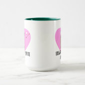 Aangepaste foto valentijnshart liefdesontwerp mok (Midden)