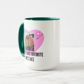 Aangepaste foto valentijnshart liefdesontwerp mok (Voorkant links)