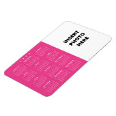 Aangepaste foto van 2020 | Hot-roze magenta-agenda Magneet (Linkerzijde)