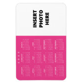Aangepaste foto van 2020 | Hot-roze magenta-agenda Magneet (Verticaal)