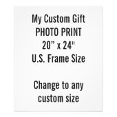 Aangepaste foto van 20 x 24 inch drukt het Amerika Afdruk (Voorkant)