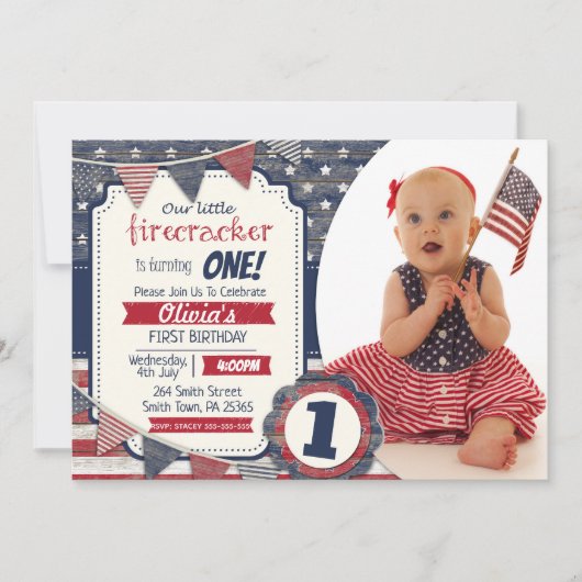 Aangepaste foto van 4 juli kaart (Voorkant)