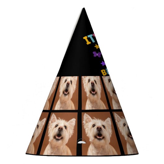 Aangepaste foto van 6-jarige verjaardagsfeestdag P Feesthoedjes (Links)