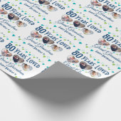 Aangepaste foto van 80 jaar bewaard cadeaupapier (Hoek)
