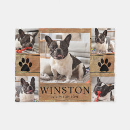 Aangepaste foto van aandenken aan huisdierhond fleece deken
