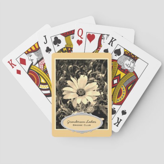 Aangepaste  foto van Afrikaanse Daisy Pokerkaarten (Achterkant)
