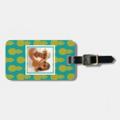Aangepaste foto van ananas tropische vruchten bagagelabel (Voorkant horizontaal)