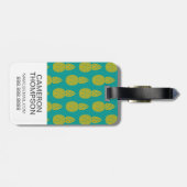 Aangepaste foto van ananas tropische vruchten bagagelabel (Achterkant horizontaal)