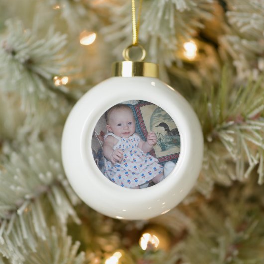 Aangepaste foto van Baby Keramische Bal Ornament (Boom)