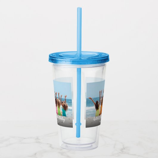 Aangepaste foto van Bachelorette Party Acryl Drinkbeker (Rechts)