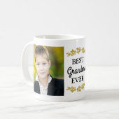 Aangepaste foto van beste Grandma Ever Gold Flower Koffiemok (Voorkant links)