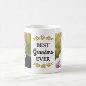 Aangepaste foto van beste Grandma Ever Gold Flower Koffiemok (Center)