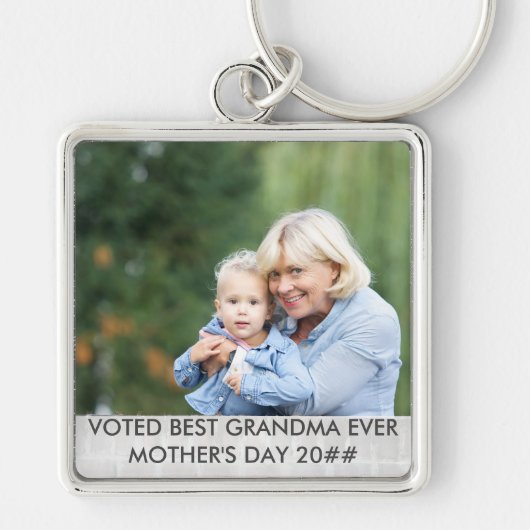Aangepaste foto van beste GrandMa Ever Moederdag Sleutelhanger (Voorkant)