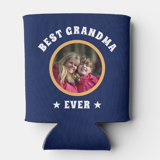 Aangepaste foto van beste grootmoeder ooit blikjeskoeler (Achterkant)