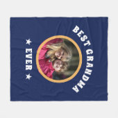 Aangepaste foto van beste grootmoeder ooit fleece deken (Voorkant (Horizontaal))