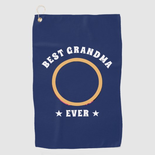 Aangepaste foto van beste grootmoeder ooit golfhanddoek (Voorkant)